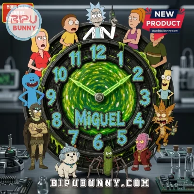Rick and Morty Personalized Acrylic Wall Clock