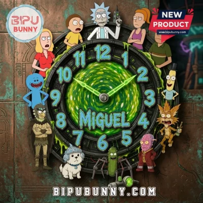 Rick and Morty Personalized Acrylic Wall Clock