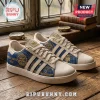 Rotary International Blue Gold Casual Shoes with embroidered gear emblem, Service Above Self text, and cream suede upper.
