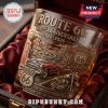 Route 66 100th Anniversary Engraved Whiskey Glass featuring a vintage car, motorcycle, gas pump, and desert landscape.