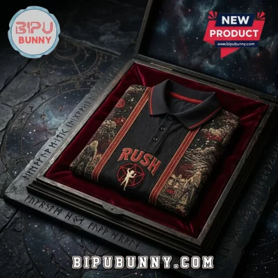 Rush 2112 Starman Black Polo Shirt