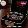 Rush Band Closer To The Heart bracelet in a display box featuring The Professor engraving and red star accents.