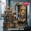 Rush Band Limited Edition Collector Acrylic Plaque featuring 3D figures of Neil Peart, Geddy Lee, and Alex Lifeson on stage.