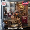 Rush Band Limited Edition Collector Acrylic Plaque features the trio with instruments on an ornate, branded pedestal display.