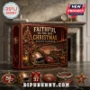 San Francisco 49ers Faithful To The Bay Ornament Advent Calendar featuring a holiday box, team helmet, and mini ornaments.