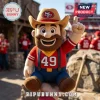 San Francisco 49ers NFL Cowboy Mascot Plush Doll wearing a team hat, red shirt with 49 on front, and denim-style pants.