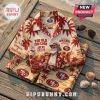 San Francisco 49ers NFL Tropical Hawaiian Shirt featuring palm trees, a bearded man, and vintage football team graphics.