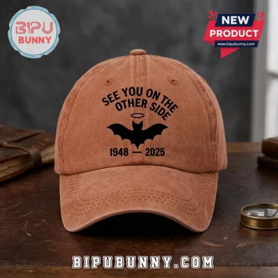 See You On The Other Side Bat 1948-2025 Baseball Cap