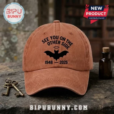 See You On The Other Side Bat 1948-2025 Baseball Cap