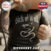Sick Of It All Lou Koller Remembering Vinyl Pop figure wearing a black t-shirt with band logo and dragon graphic.