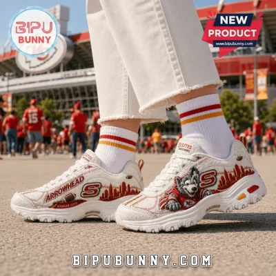 Skechers Kansas City Chiefs D’Lites Chunky Sneakers