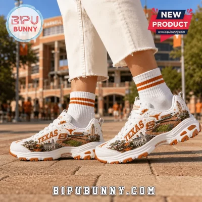 Skechers Texas Longhorns Mascot White Walking Sneakers