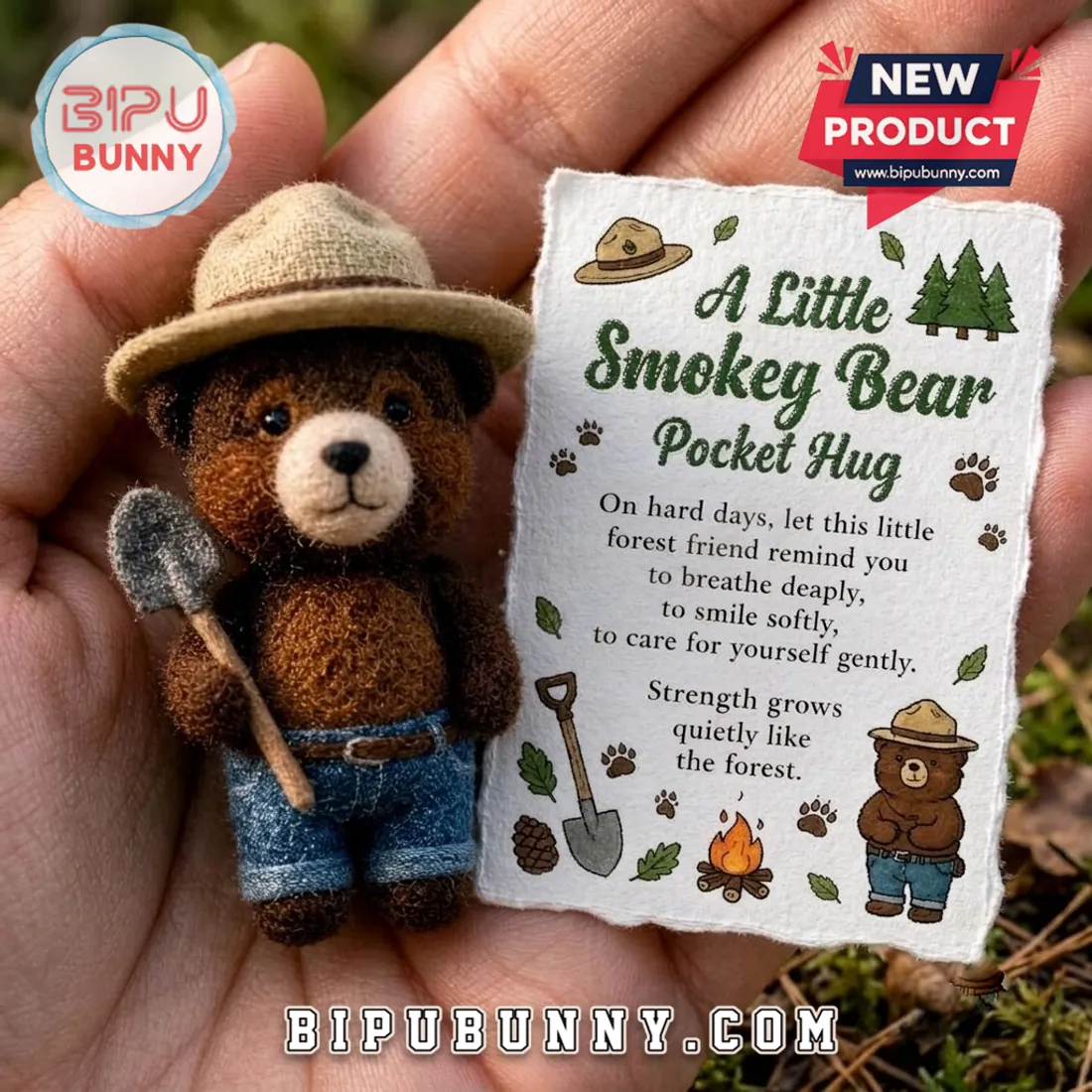 Smokey Bear Felt Pocket Hug Doll Smokey Bear Felt Pocket Hug Doll