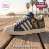 Snoop Dogg Fo Shizzle Embroidered Casual Shoes featuring blue paisley patterns, gold portrait, and low-top sneaker design.