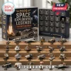 Space Exploration Miniature Model Advent Calendar with twenty-four numbered drawers and diverse spacecraft collectibles.
