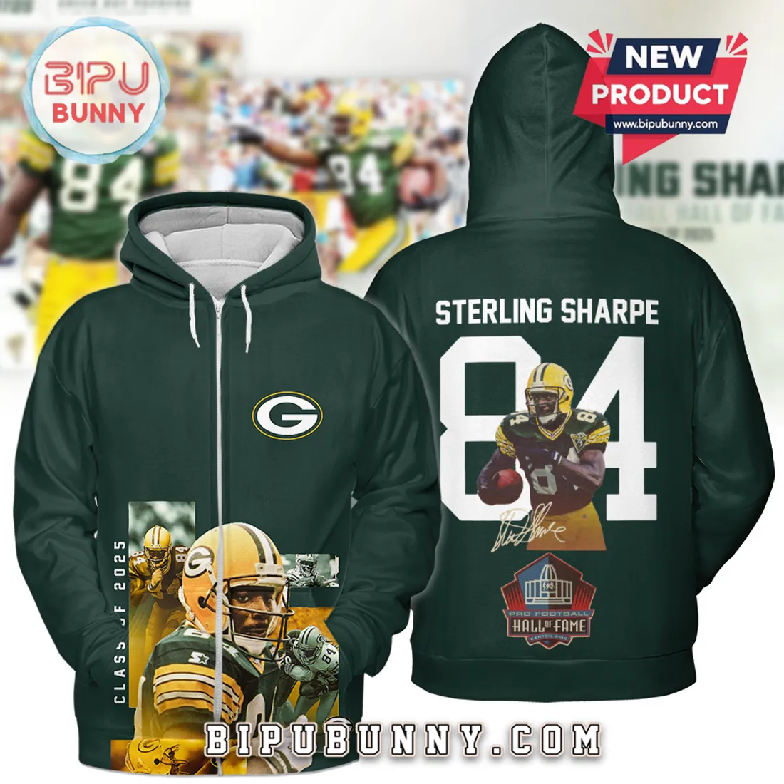 Sterling Sharpe Green Bay Packers 2025 Hall of Fame Hoodie Sterling Sharpe Green Bay Packers 2025 Hall of Fame Hoodie