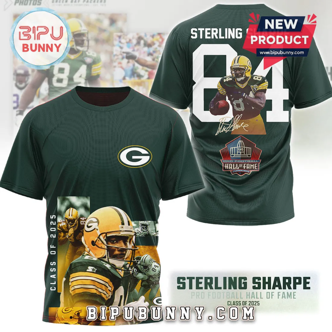 Sterling Sharpe Green Bay Packers 2025 Hall of Fame Hoodie Sterling Sharpe Green Bay Packers 2025 Hall of Fame Hoodie