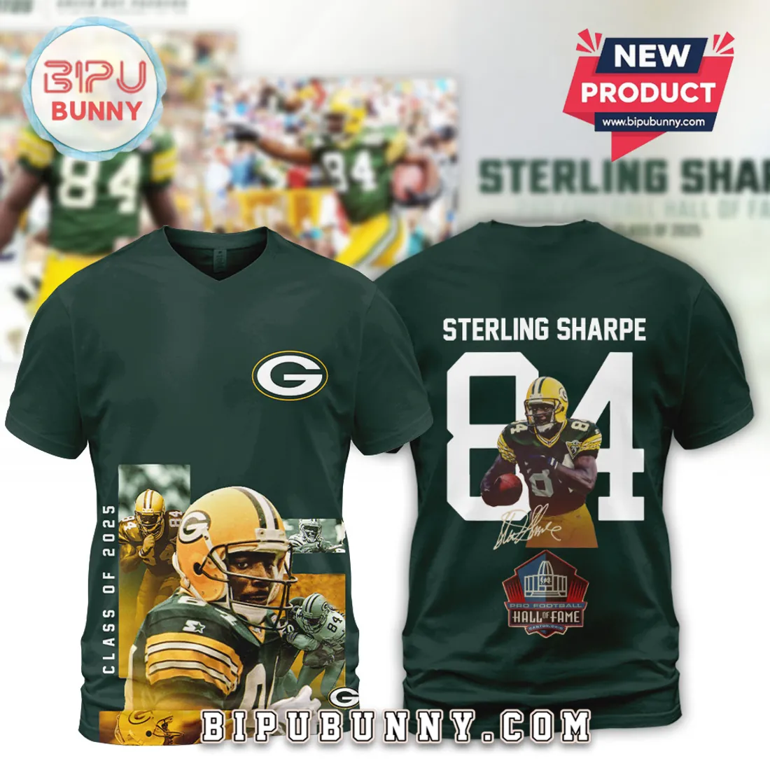 Sterling Sharpe Green Bay Packers 2025 Hall of Fame Hoodie Sterling Sharpe Green Bay Packers 2025 Hall of Fame Hoodie