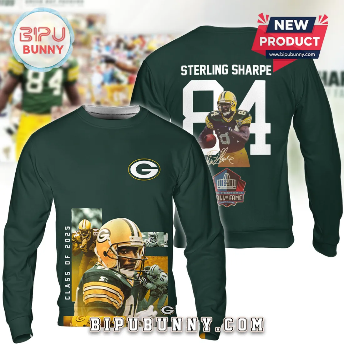 Sterling Sharpe Green Bay Packers 2025 Hall of Fame Hoodie Sterling Sharpe Green Bay Packers 2025 Hall of Fame Hoodie