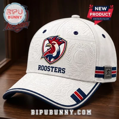 Sydney Roosters Embossed Logo White Cap