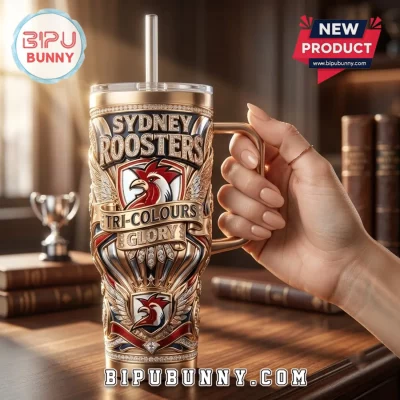 Sydney Roosters Gold 40oz Handle Tumbler