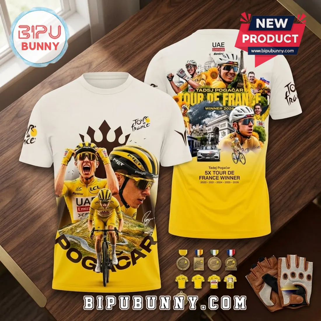 Tadej Pogacar Tour De France 2026 Winner Yellow Shirt Tadej Pogacar Tour De France 2026 Winner Yellow Shirt