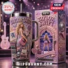 Taylor Swift Eras Tour 40oz YETI Tumbler with Handle featuring purple aesthetic, concert imagery, and iconic song titles.