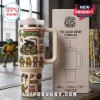 Teenage Mutant Ninja Turtles 40oz Handle Tumbler featuring graphic illustrations of the characters and pizza motifs.
