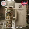 Teenage Mutant Ninja Turtles 40oz Handle Tumbler featuring graphic character art, pizza illustrations, and a white lid.