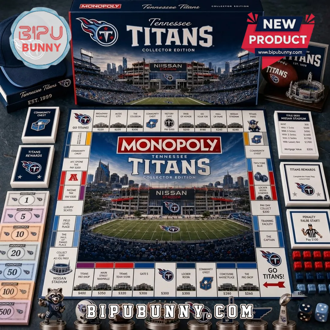 Tennessee Titans Collector Edition Monopoly Board Game Tennessee Titans Collector Edition Monopoly Board Game