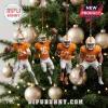 Tennessee Volunteers 135th Anniversary 2026 Advent Calendar hanging on a Christmas tree with four football player ornaments.