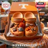 Tennessee Volunteers Orange NCAA Crocs With Charms in a branded box featuring football and team mascot Jibbitz accessories.