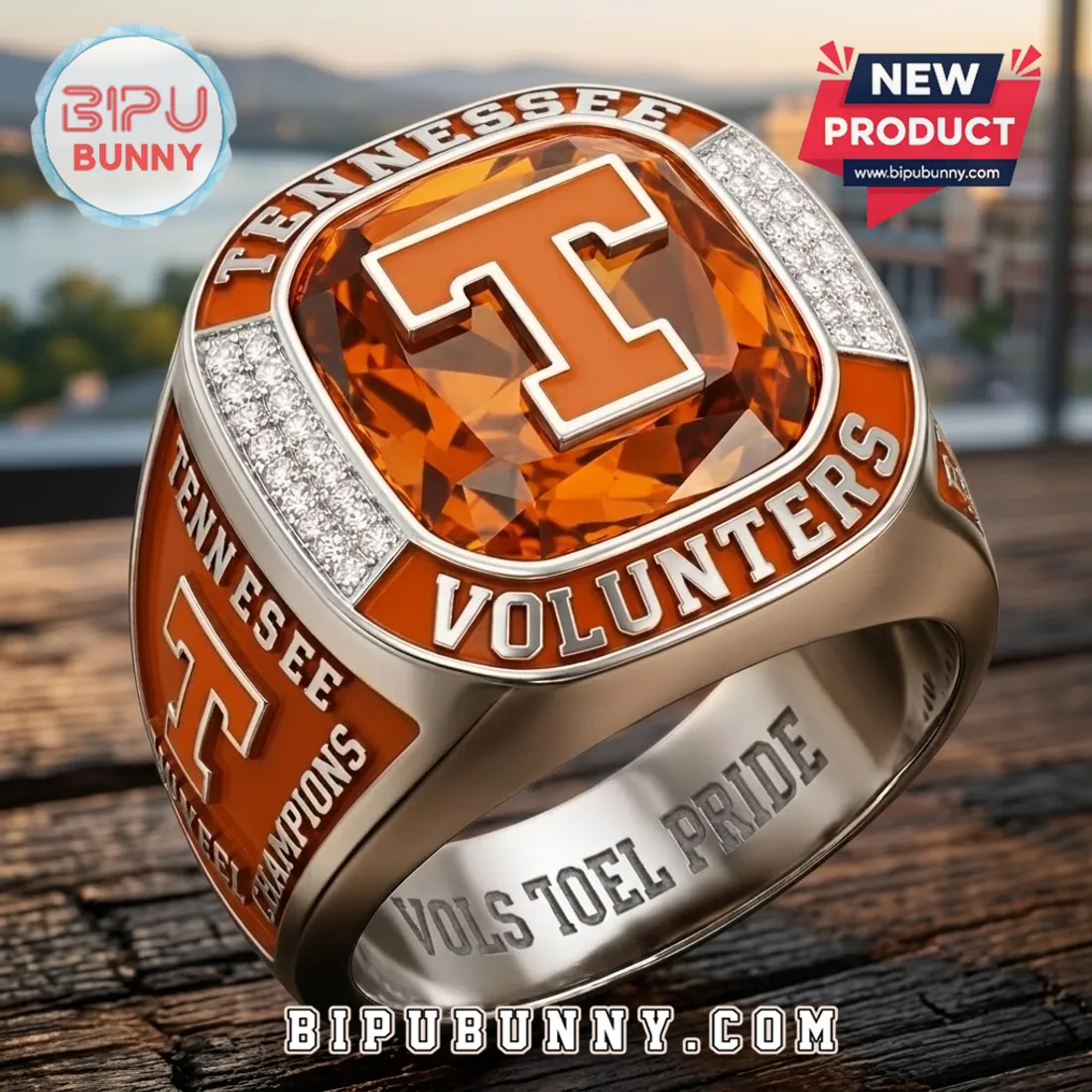 Tennessee Volunteers Stainless Steel Championship Ring Tennessee Volunteers Stainless Steel Championship Ring
