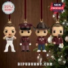 Texas A&M Aggies 150th Anniversary Advent Calendar 2026 vinyl ornaments hanging on a Christmas tree with team apparel.