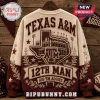Texas A&M Aggies Mascot Embroidered Knit Sweater in cream and maroon featuring a Kyle Field map graphic and 12th Man text.
