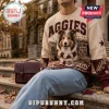 Texas A&M Aggies Mascot Embroidered Knit Sweater in cream and maroon featuring a collie, Kyle Field, and 12th Man text.