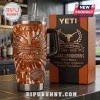 Texas Longhorns 143rd Anniversary Tie-Dye Stanley Tumbler in orange and white with team logo and stadium graphic.