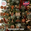 Texas Longhorns Christmas Ornament Advent Calendar 2026 hanging on a pine tree featuring team jerseys, logos, and stadium icons.