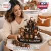 Texas Longhorns Sculpted Resin Halloween Countdown Calendar featuring a team mascot, gothic castle, and numbered blocks.