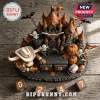 Texas Longhorns Sculpted Resin Halloween Countdown Calendar featuring a haunted castle, mascot, and orange number blocks.