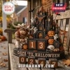 Texas Longhorns Sculpted Resin Halloween Countdown Calendar featuring a football mascot, haunted castle, and pumpkins.