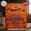 The Dukes of Hazzard 2026 Christmas Advent Calendar featuring the General Lee car on an orange holiday background.
