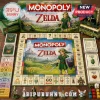 The Legend of Zelda Monopoly Collector Edition board game featuring game board, character tokens, and currency cards.