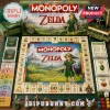 The Legend of Zelda Monopoly Collector Edition Board Game with tokens, currency, game cards, and thematic Hyrule board layout.