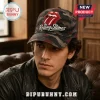The Rolling Stones Camouflage Classic Cap featuring the red tongue logo on a dark green and black woodland camo fabric.
