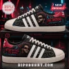 The Weeknd x Adidas After Hours Black Casual Sneakers featuring artist portrait, panther graphic, and city skyline print.