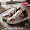 Tim Curry Rocky Horror Picture Show Custom AF1 sneakers featuring red lip graphics, star patterns, and commemorative text.
