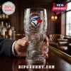 Toronto Blue Jays 50th Anniversary 1976-2026 beer mug featuring team logos, Rogers Centre imagery, and commemorative text.
