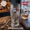 Toronto Blue Jays 50th Anniversary 1976-2026 Beer Mug with team logo, maple leaf accents, and historical stadium engraving.