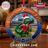 University of Florida Gators 120 Years Christmas ornament featuring mascot Albert in a Santa hat against a stadium backdrop.